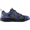 New Balance Unisex-Adult 408 Sneaker(Castlerock/Black/Magic Blue)