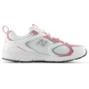 New Balance Unisex-Adult 408 Sneaker(White/Silver Metallic/Pink Sugar)