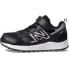 New Balance Unisex-Child Kids Fresh Foam 650 V1 Bungee Lace with Top Strap | Running Shoes(Black/Metallic Silver/White)