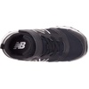 New Balance Unisex-Child Kids Fresh Foam 650 V1 Bungee Lace with Top Strap | Running Shoes(Black/Metallic Silver/White)