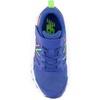 New Balance Unisex-Child Kids Fresh Foam 650 V1 Bungee Lace with Top Strap | Running Shoes(Cobalt/Pixel Green)