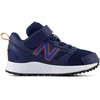 New Balance Unisex-Child Kids Fresh Foam 650 V1 Bungee Lace with Top Strap | Running Shoes(Nb Navy/Blue Oasis/Team Orange)
