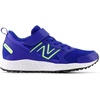 New Balance Unisex-Child Kids Fresh Foam 650 V1 Bungee Lace with Top Strap | Running Shoes(Team Royal/Bleached Lime Glo)