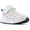 New Balance Unisex-Child Kids Fresh Foam 650 V1 Bungee Lace with Top Strap | Running Shoes(White/Real Pink/Heron Blue)