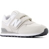 New Balance boys unisex-child 574 Core Hook & Loop(Nimbus Cloud/White)