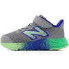 New Balance unisex-baby baby-boys Fresh Foam Arishi V4 Hook & Loop(Slate Grey/Blue Gemstone/Lime Leaf)