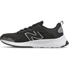 New Balance unisex-child 545 V1 Lace-up(Black/White/Silver Metallic)