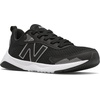 New Balance unisex-child 545 V1 Lace-up(Black/White/Silver Metallic)