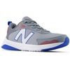 New Balance unisex-child 545 V1 Lace-up(Steel/Team Red/Blue Oasis)