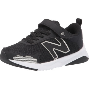 New Balance Baby Boys’ Dynasoft 545 V1 Bungee Lace Sneakers(Black/White/Silver Metallic)