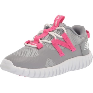 New Balance Boys’ Playgruv V2 Bungee Sneakers(Grey/Hi-pink)