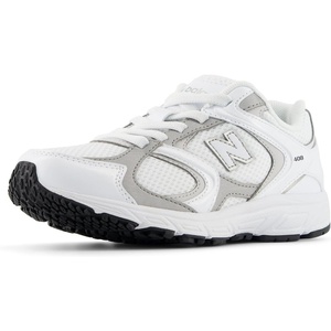 New Balance Kid’s 408 Bungee Lace | Casual Shoes(White/Silver Metallic)