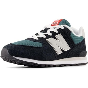 New Balance Kids’ 574 V1 Lace-Up Sneakers(Black/New Spruce)