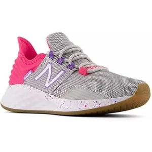 New Balance Kids’ Fresh Foam Roav V1 Lace-up Sneaker(Raincloud/Hi-pink/Violet Crush)