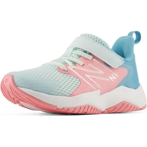 New Balance Kids Rave Run V2 Bungee | Road Running Shoes(Glint Blue/Double Bubble)