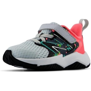 New Balance Kids’ Rave Run V2 Hook and Loop | Road Running Shoes(Quartz Grey/Ultra Pink/Cyber Jade)