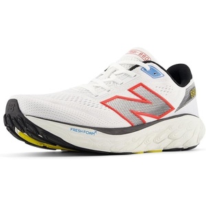 New Balance Men’s Fresh Foam X 880 V14 Running Shoe(White/Neo Flame/Black)