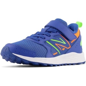 New Balance Unisex-Child Kids Fresh Foam 650 V1 Bungee Lace with Top Strap | Running Shoes(Cobalt/Pixel Green)