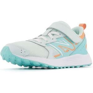 New Balance Unisex-Child Kids Fresh Foam 650 V1 Bungee Lace with Top Strap | Running Shoes(Light Surf/Peach Glaze/Surf)
