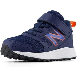 New Balance Unisex-Child Kids Fresh Foam 650 V1 Bungee Lace with Top Strap | Running Shoes(Nb Navy/Blue Oasis/Team Orange)