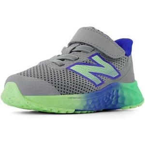 New Balance unisex-baby baby-boys Fresh Foam Arishi V4 Hook & Loop(Slate Grey/Blue Gemstone/Lime Leaf)