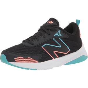 New Balance unisex-child 545 V1 Lace-up(Black/Grapefruit/Summer Aqua)