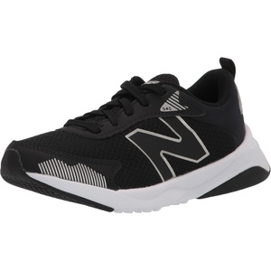 New Balance unisex-child 545 V1 Lace-up(Black/White/Silver Metallic)