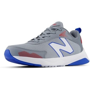 New Balance unisex-child 545 V1 Lace-up(Steel/Team Red/Blue Oasis)