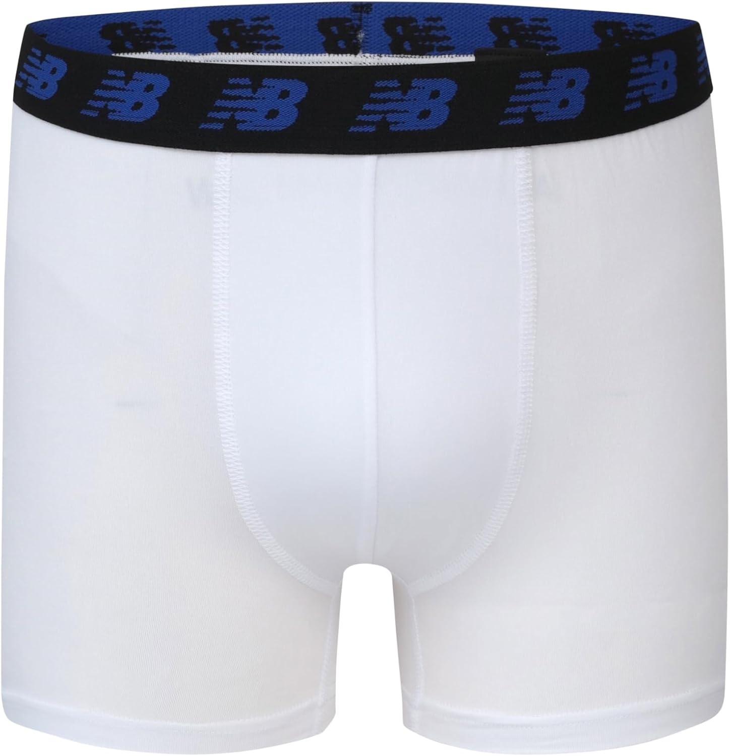 image:imageNew Balance Boys 35 Underwear Performance Boxer Briefs 4 PackBlackTeam RoyalWhiteMagnet Print