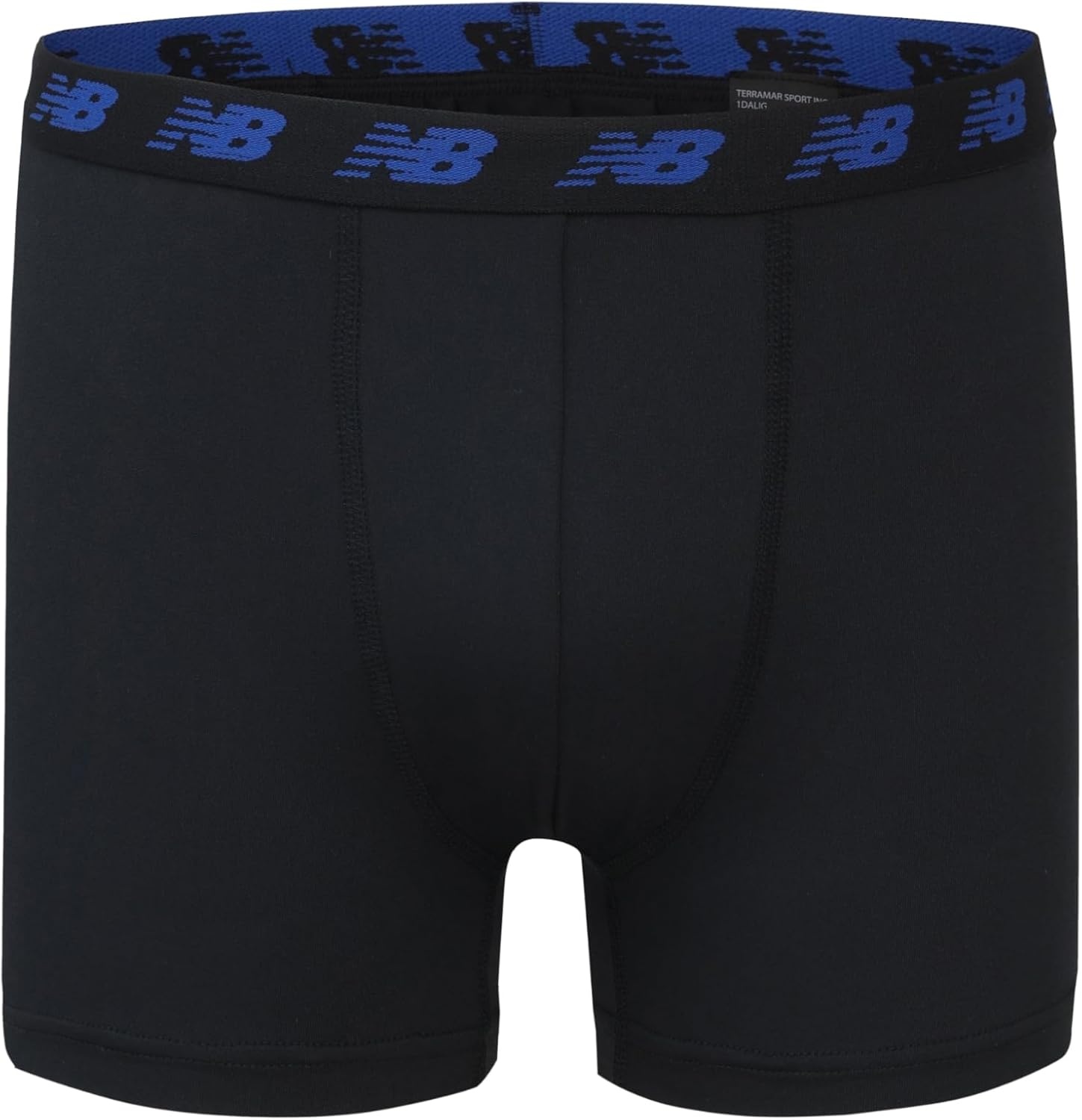 image:imageNew Balance Boys 35 Underwear Performance Boxer Briefs 4 PackBlackTeam RoyalWhiteMagnet Print