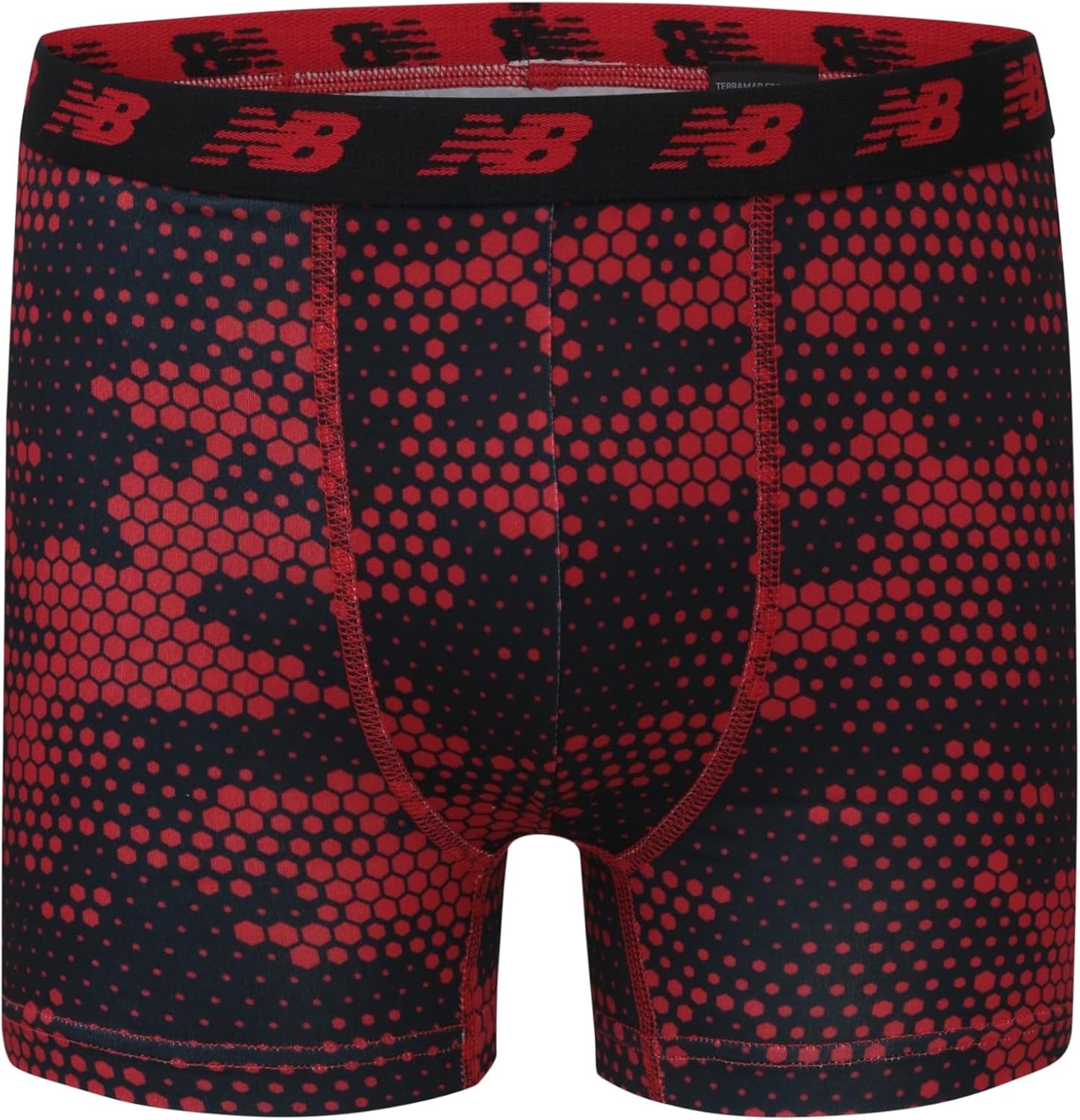 image:imageNew Balance Boys 35 Underwear Performance Boxer Briefs 4 PackMagnet PrintTeam RedBlackTeam Red Print