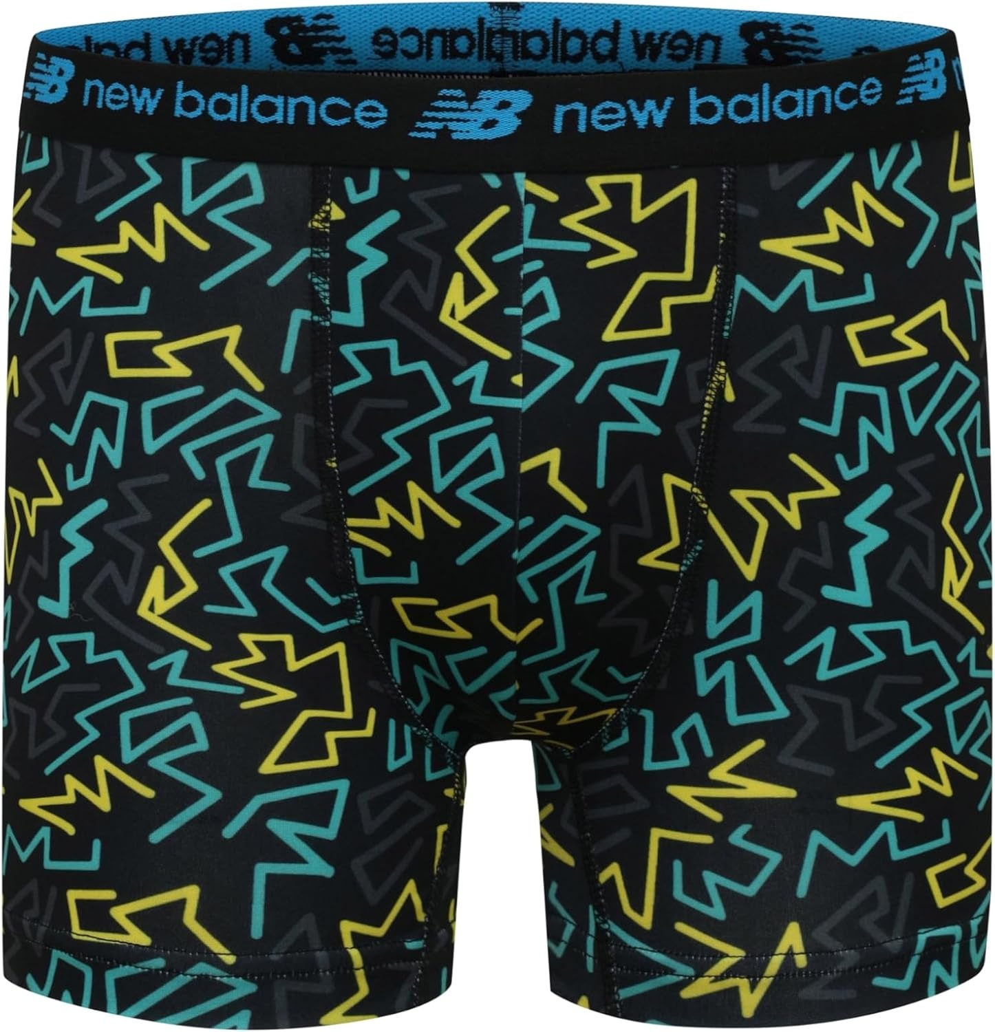 image:imageNew Balance Boys 35 Underwear Performance Boxer Briefs 4 PackSpice Blue ElectricIceSpice BlueBlack