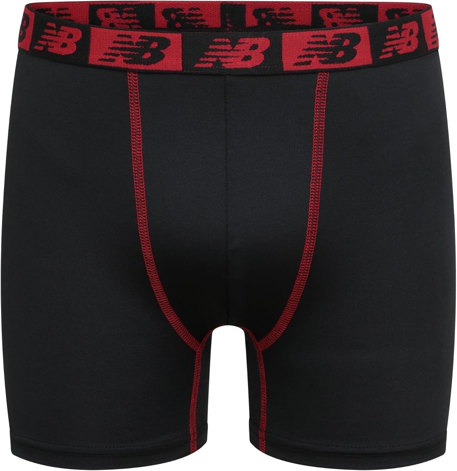 image:imageNew Balance Boys 35 Underwear Performance Boxer Briefs 4 PackTeam Red Thunderbolt CamoBlue GraphiteTeam RedBlack