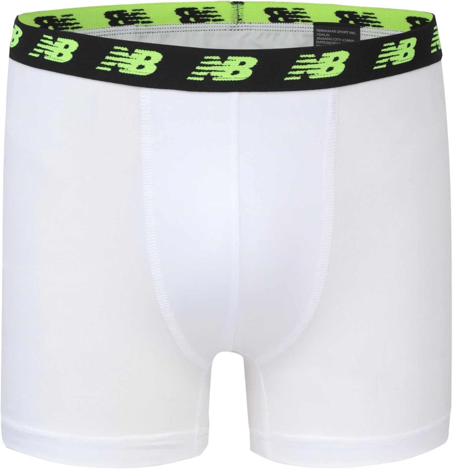 image:imageNew Balance Boys 35 Underwear Performance Boxer Briefs 4 PackWhiteHiliteBlackHilite Print