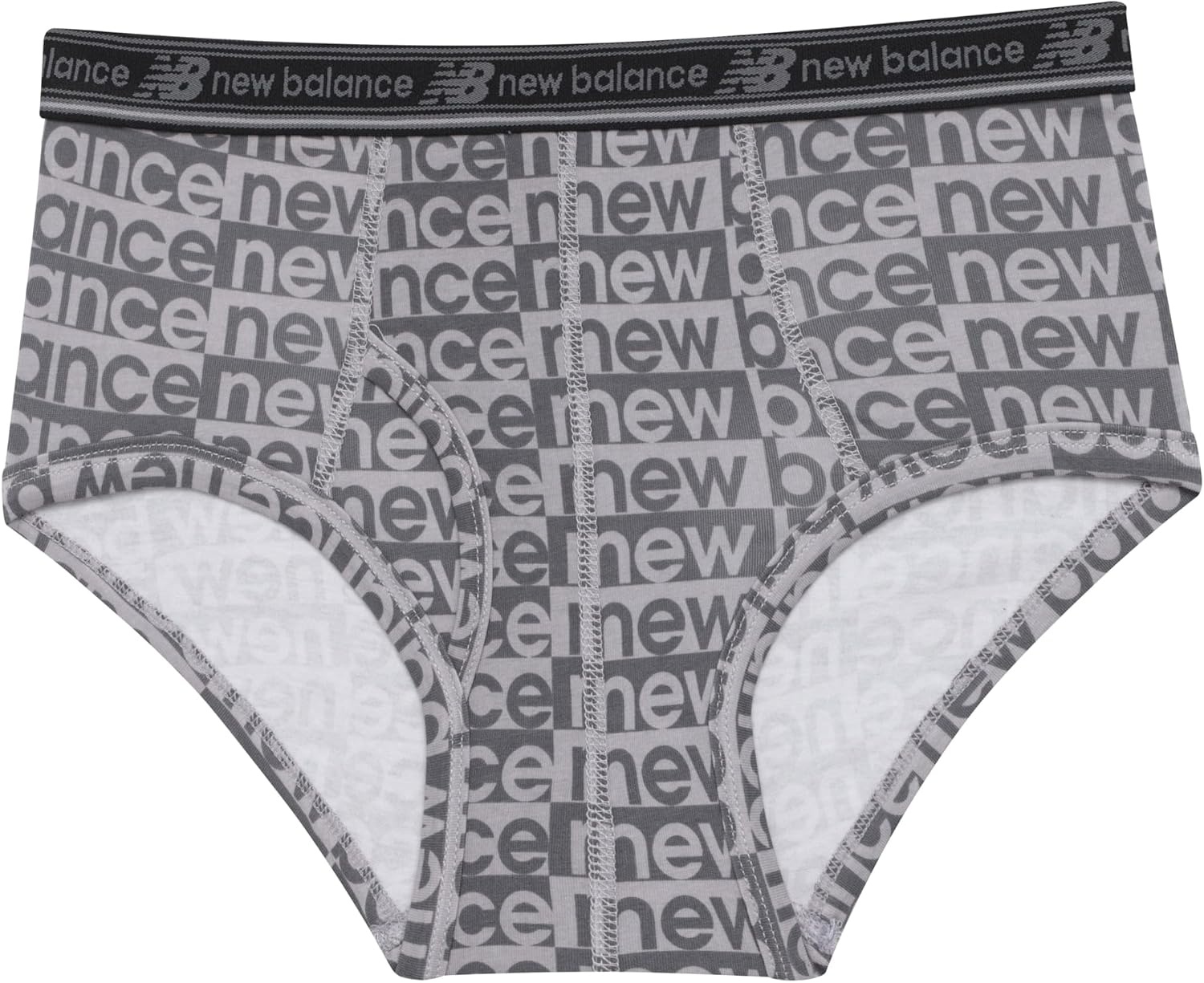 image:imageNew Balance Boys Nonbrushed Jersey Performance Wicking Cotton Brief Underwear 5 PackCastlerockRaincloudBlackRaincloudBlack