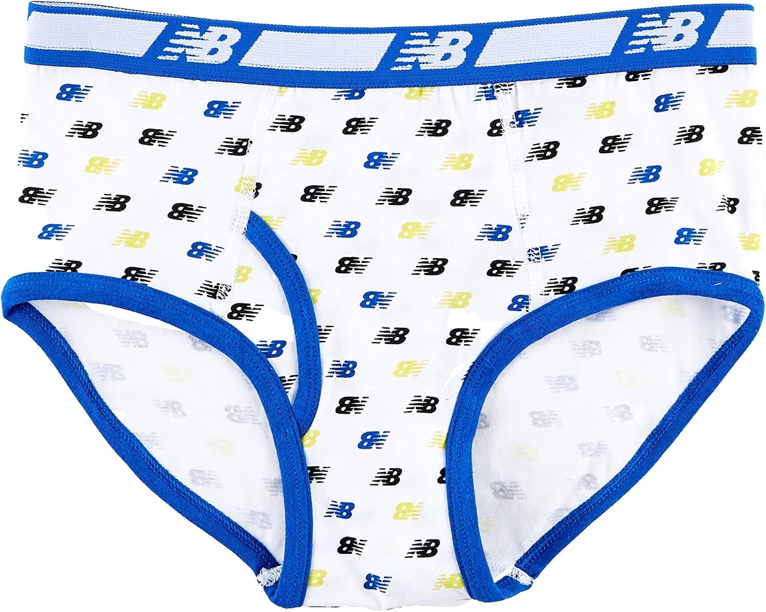 image:imageNew Balance Boys Nonbrushed Jersey Performance Wicking Cotton Brief Underwear 5 PackHiliteSports BallLogo BgTeam RoyalBlack