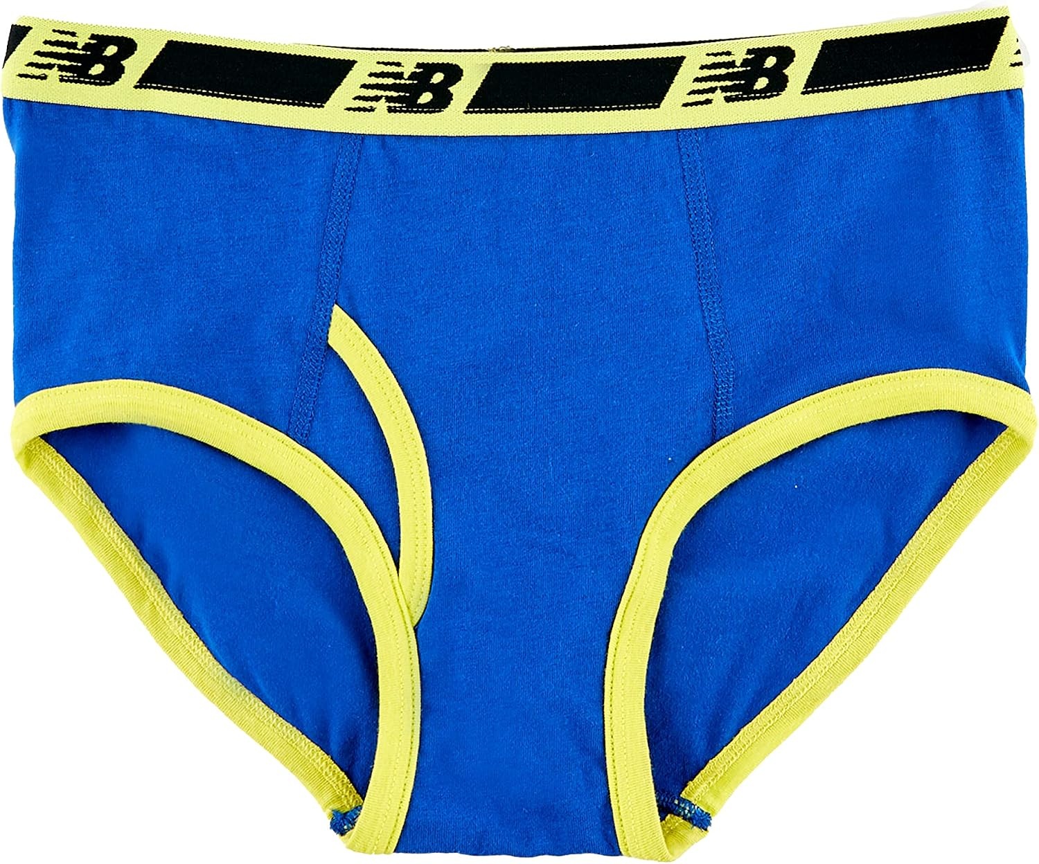 image:imageNew Balance Boys Nonbrushed Jersey Performance Wicking Cotton Brief Underwear 5 PackHiliteSports BallLogo BgTeam RoyalBlack