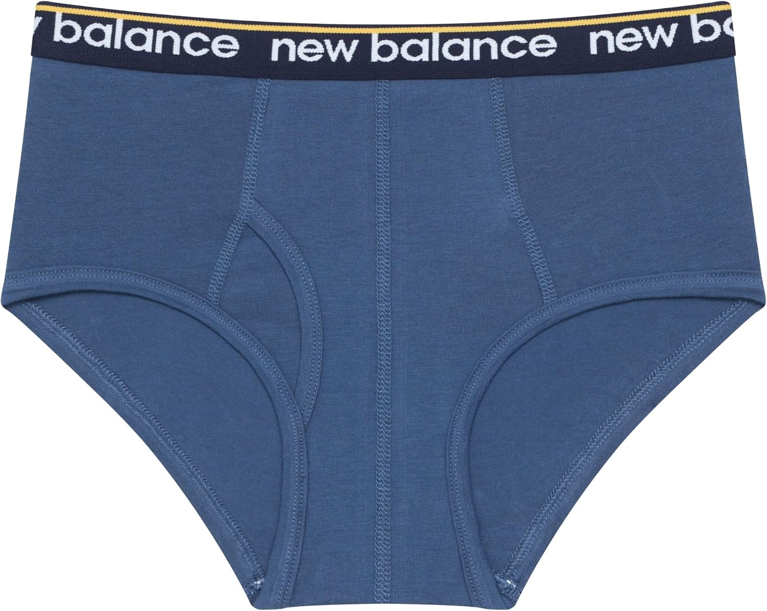 image:imageNew Balance Boys Nonbrushed Jersey Performance Wicking Cotton Brief Underwear 5 PackTeam NavyFrosted GlassShoreline Blue Team NavyDark Shoreline Blue