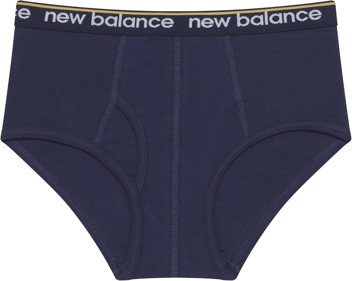 image:imageNew Balance Boys Nonbrushed Jersey Performance Wicking Cotton Brief Underwear 5 PackTeam NavyFrosted GlassShoreline Blue Team NavyDark Shoreline Blue