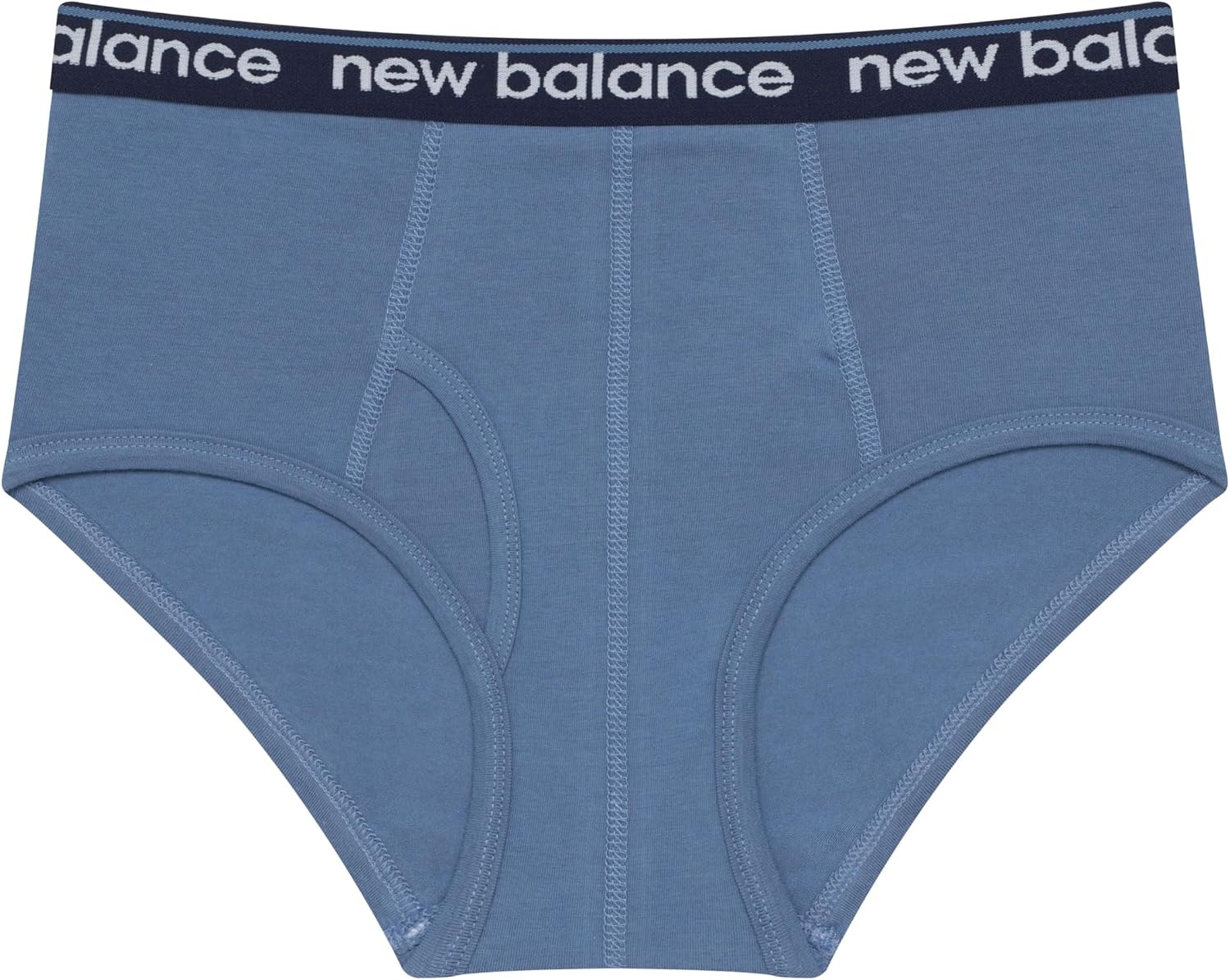 image:imageNew Balance Boys Nonbrushed Jersey Performance Wicking Cotton Brief Underwear 5 PackTeam NavyFrosted GlassShoreline Blue Team NavyDark Shoreline Blue