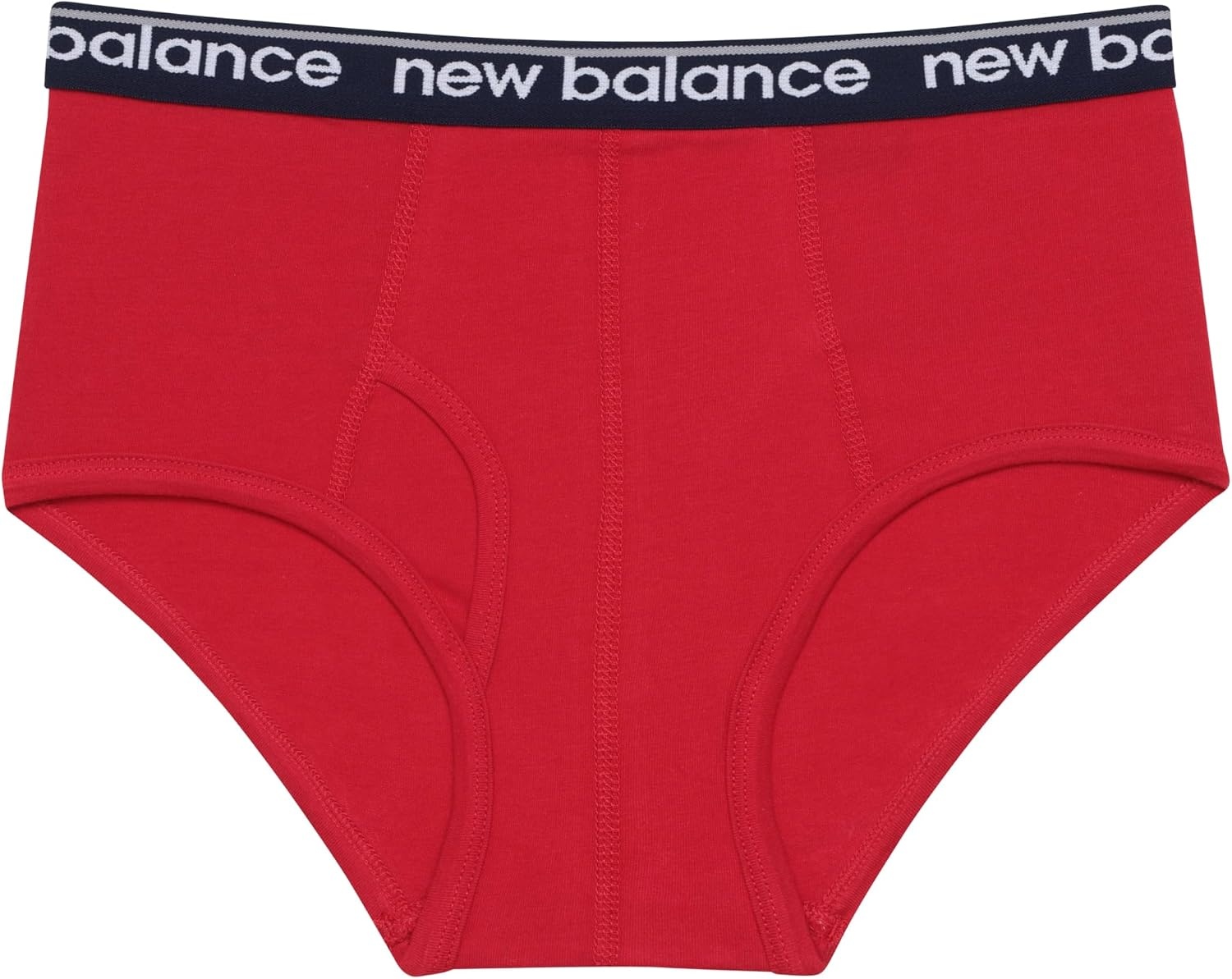 image:imageNew Balance Boys Nonbrushed Jersey Performance Wicking Cotton Brief Underwear 5 PackTeam NavyRaincloudTeam RedGraphite HeatherTeam Navy