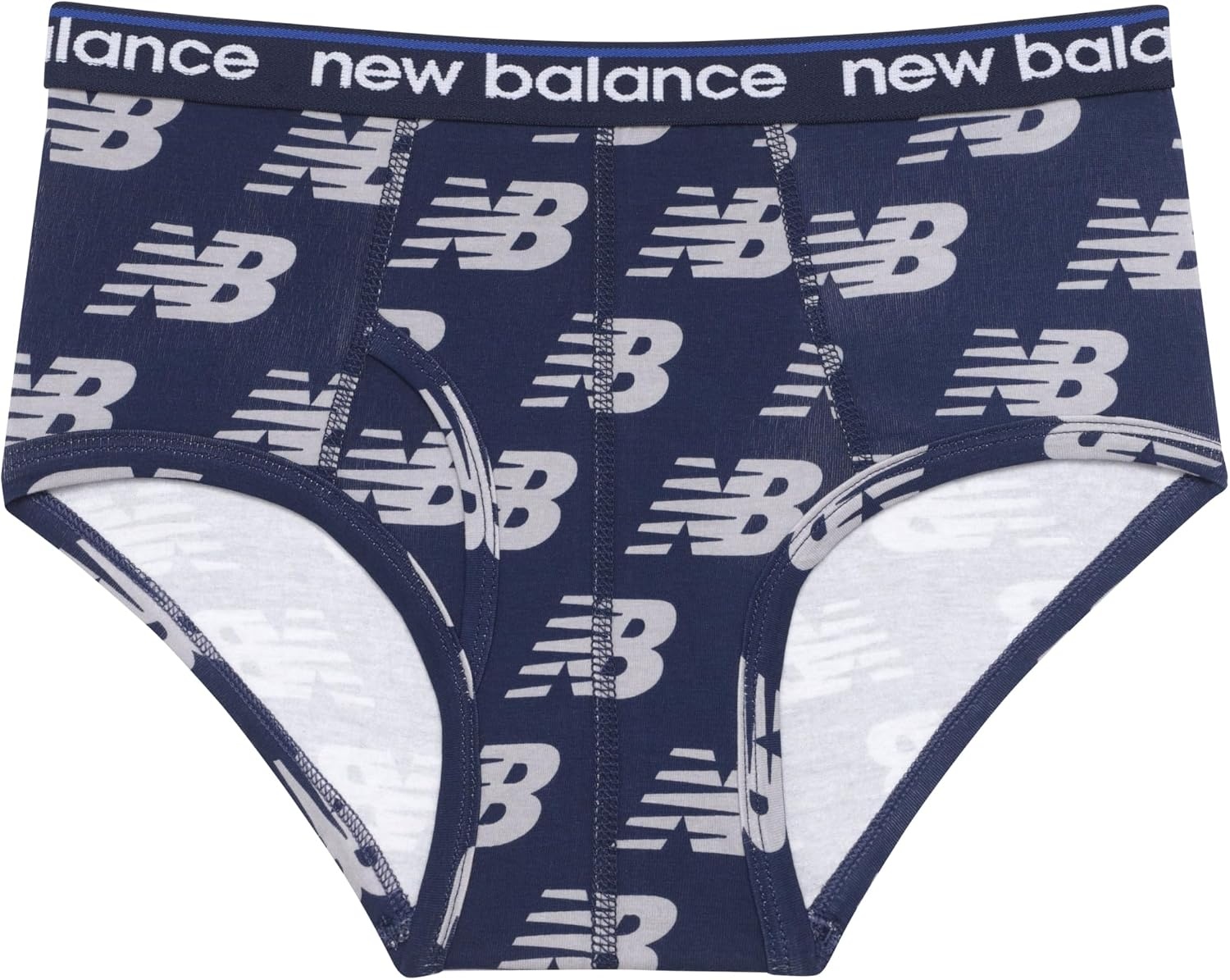 image:imageNew Balance Boys Nonbrushed Jersey Performance Wicking Cotton Brief Underwear 5 PackTeam NavyRaincloudTeam RedGraphite HeatherTeam Navy