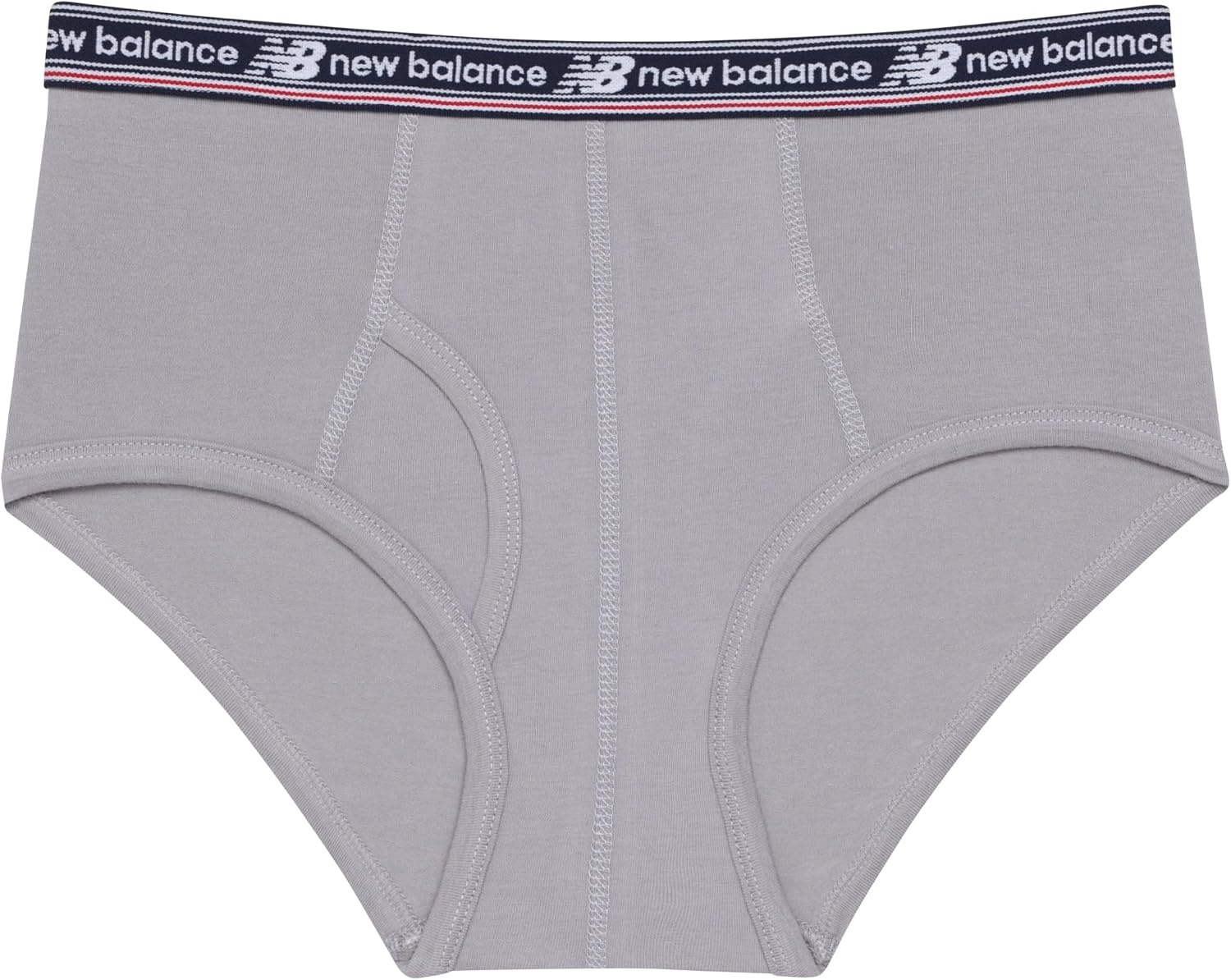 image:imageNew Balance Boys Nonbrushed Jersey Performance Wicking Cotton Brief Underwear 5 PackTeam NavyRaincloudTeam RedGraphite HeatherTeam Navy