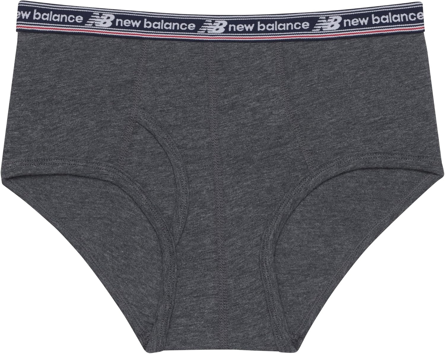 image:imageNew Balance Boys Nonbrushed Jersey Performance Wicking Cotton Brief Underwear 5 PackTeam NavyRaincloudTeam RedGraphite HeatherTeam Navy