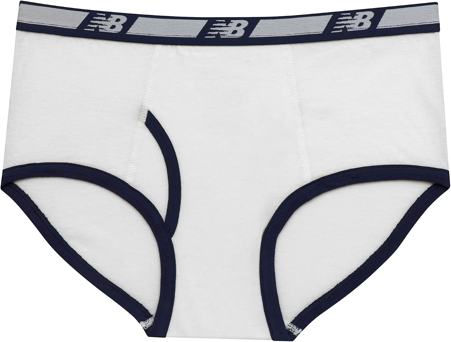 image:imageNew Balance Boys Nonbrushed Jersey Performance Wicking Cotton Brief Underwear 5 PackTeam NavyWhiteStripesGinger OrangeShoes