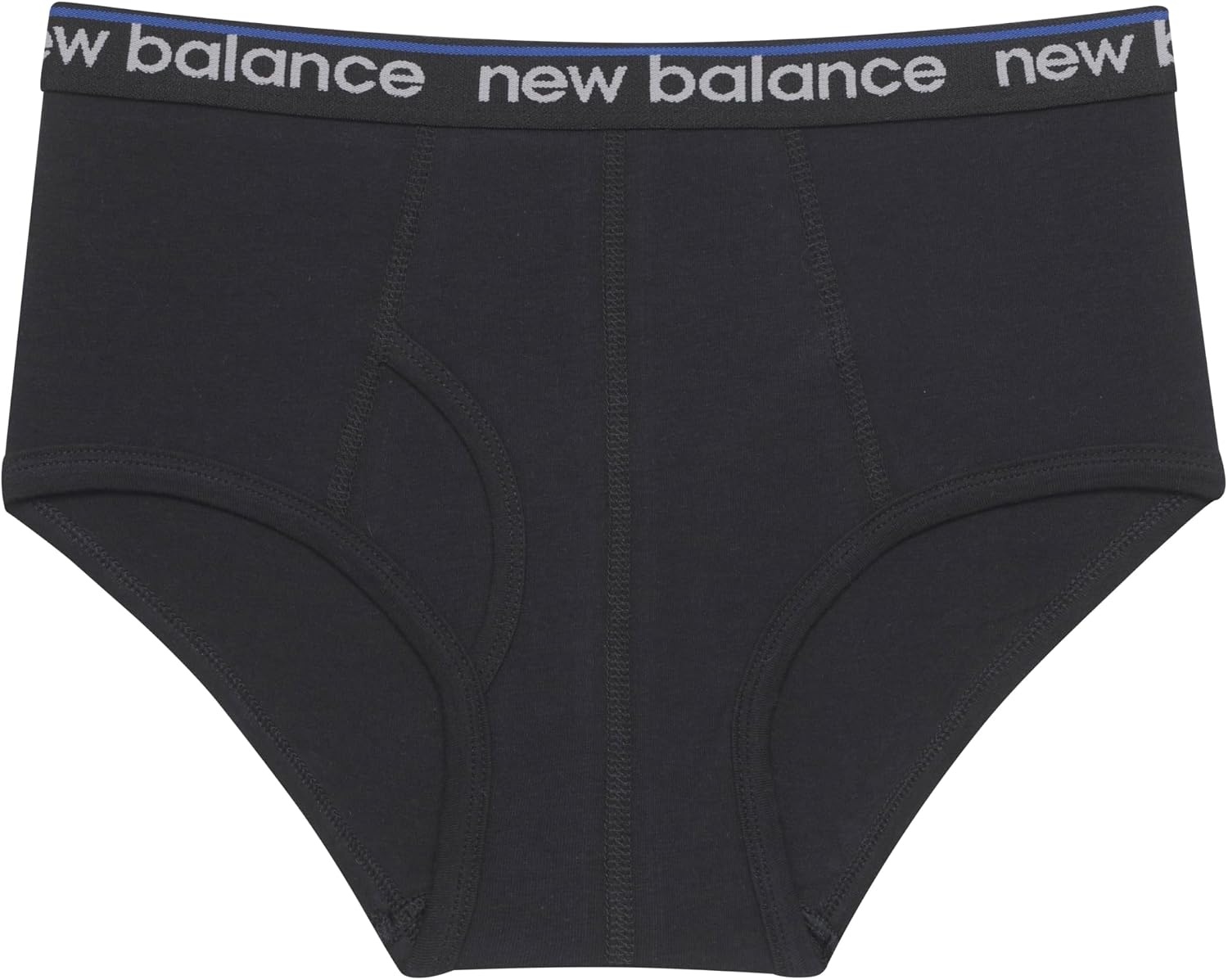 image:imageNew Balance Boys Nonbrushed Jersey Performance Wicking Cotton Brief Underwear 5 PackTeam RoyalRaincloudBlackCastlerockBlack