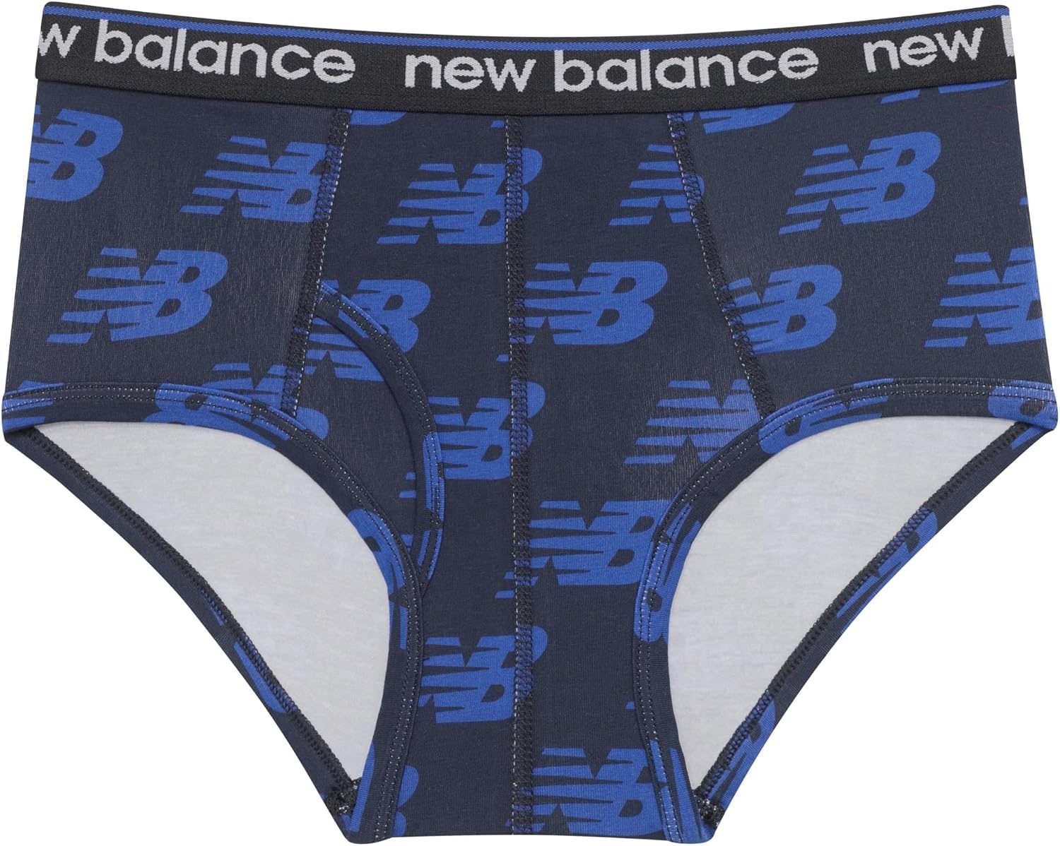 image:imageNew Balance Boys Nonbrushed Jersey Performance Wicking Cotton Brief Underwear 5 PackTeam RoyalRaincloudBlackCastlerockBlack