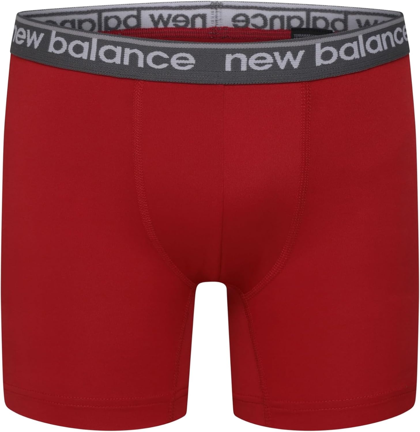 image:imageNew Balance Boys Nonbrushed Jersey Sport Performance Wicking Boxer Briefs Underwear Multi PackBlackCastlerockTeam RedRaincloudBlackTeam Red
