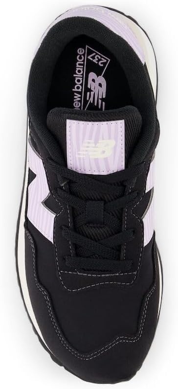 image:imageNew Balance Kids 237 V1 Laceup SneakerBlackLilac Glo