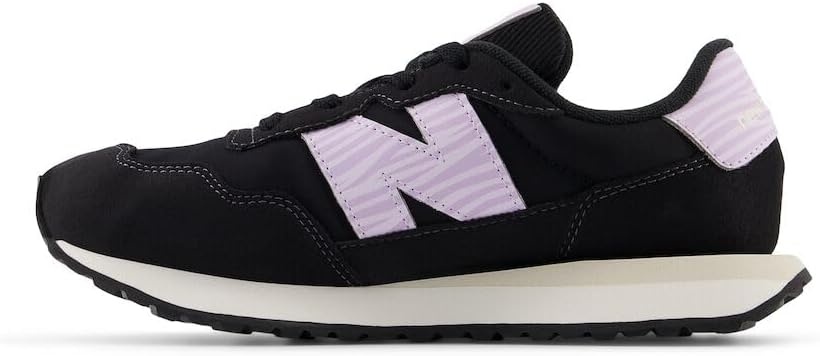 image:imageNew Balance Kids 237 V1 Laceup SneakerBlackLilac Glo